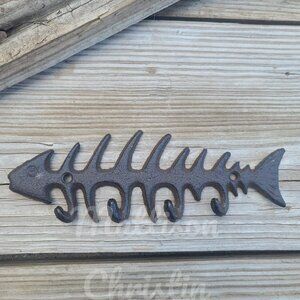 Fish Bone Key Rack Towel Hat Coat Key Hook